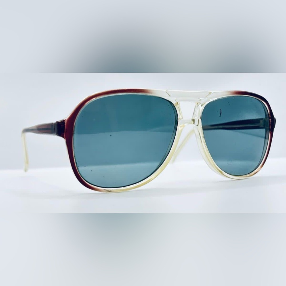 Vintage Brown Translucent Pilot Sunglasses Frames Only
